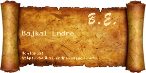 Bajkai Endre névjegykártya
