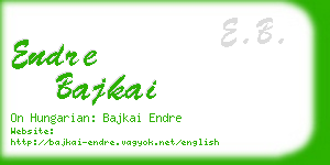 endre bajkai business card